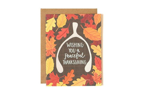 One Canoe Two Wishbone Thanksgiving Card