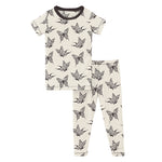 Kickee Pants Print Short Sleeve Pajama Set - Natural Swallowtail