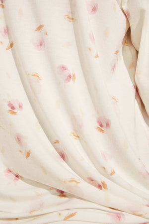 Eberjey Gisele Printed Sleepshirt - Tulip Off White/Light Lilac