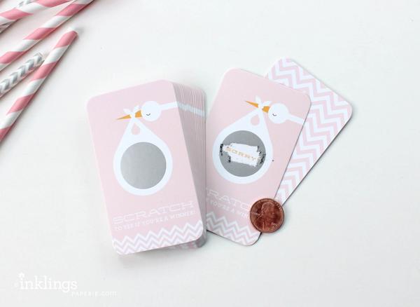 Inklings Pink Stork Scratch-off Game