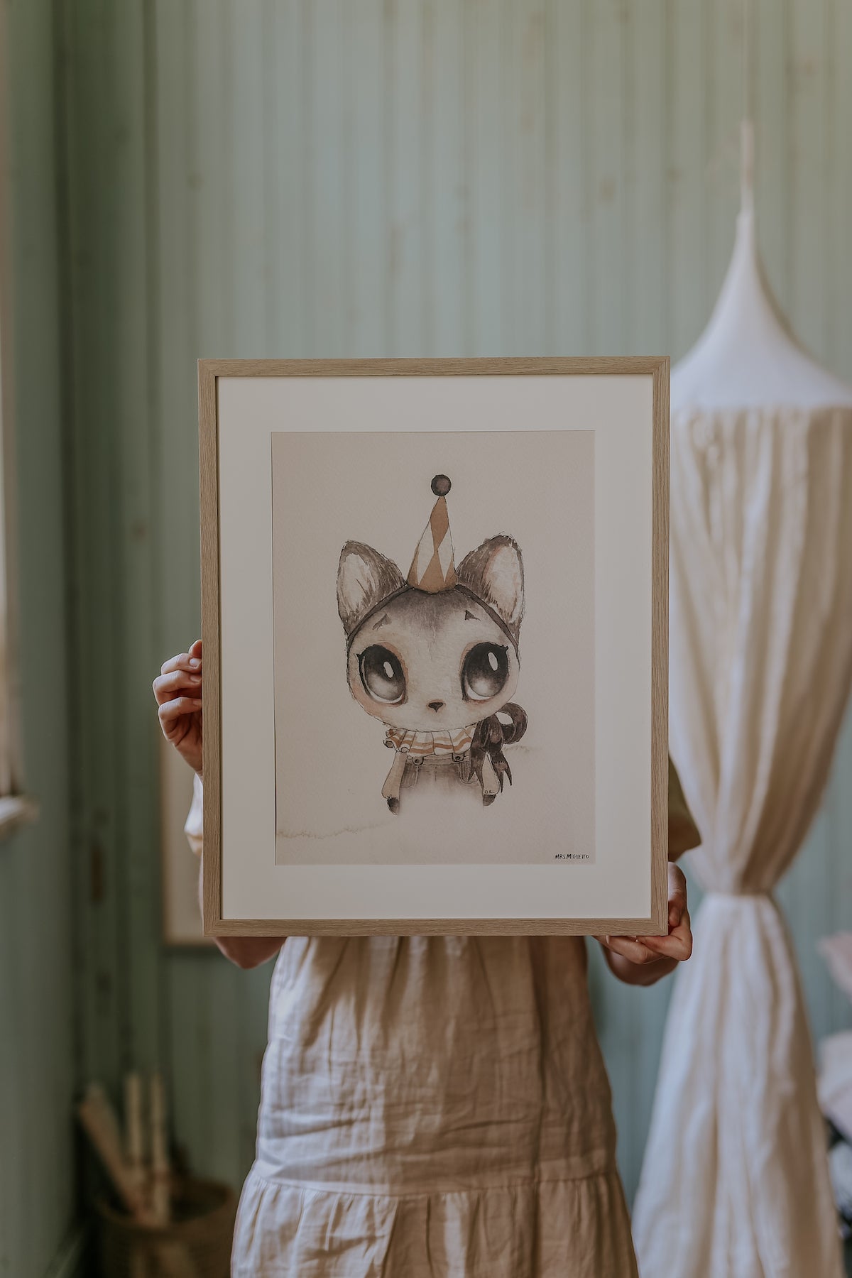 Mrs. Mighetto Dear Meow Print - 50 x 70 cm