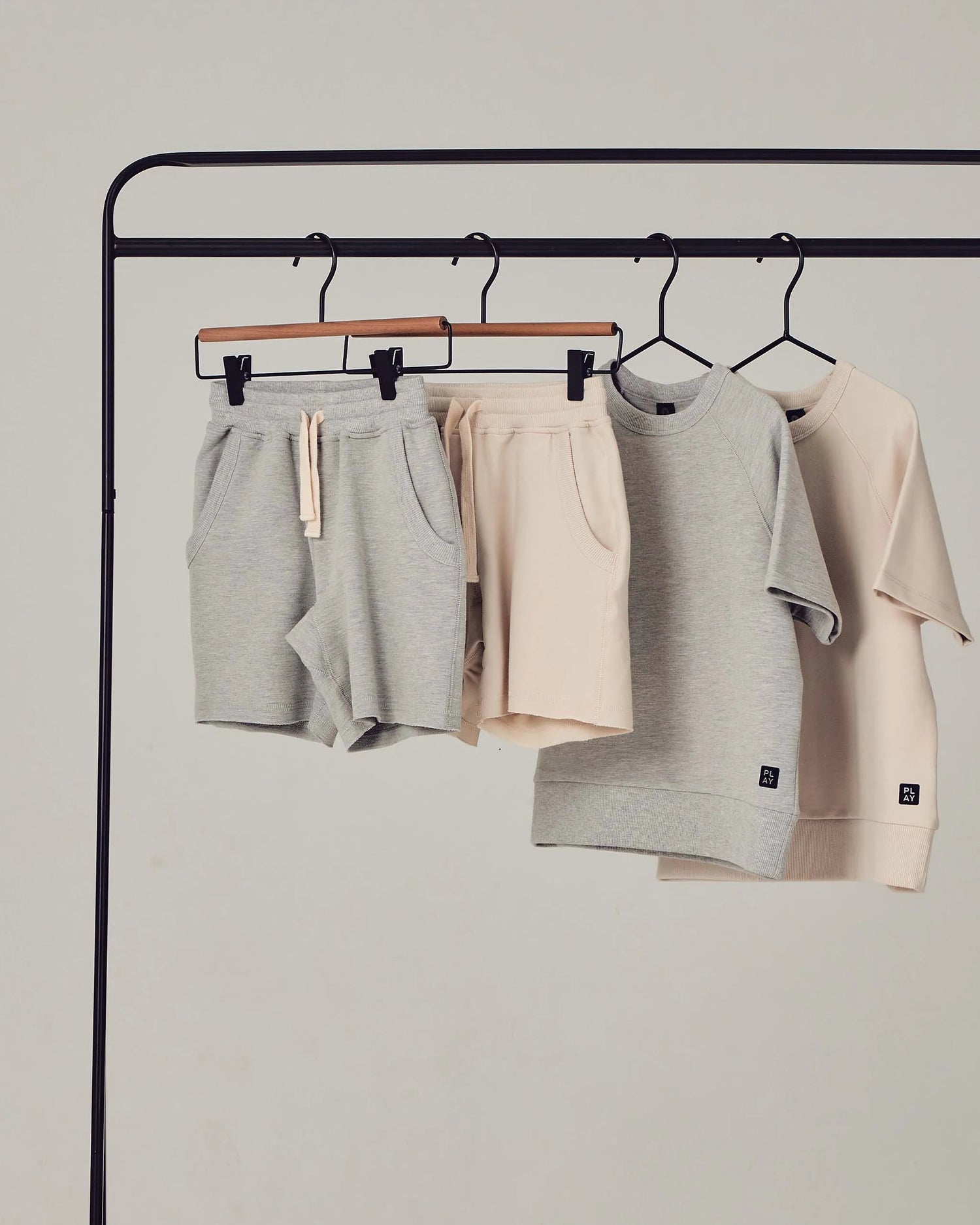 Play x Play Short Sleeve Sweatshirt - Heathered Ash