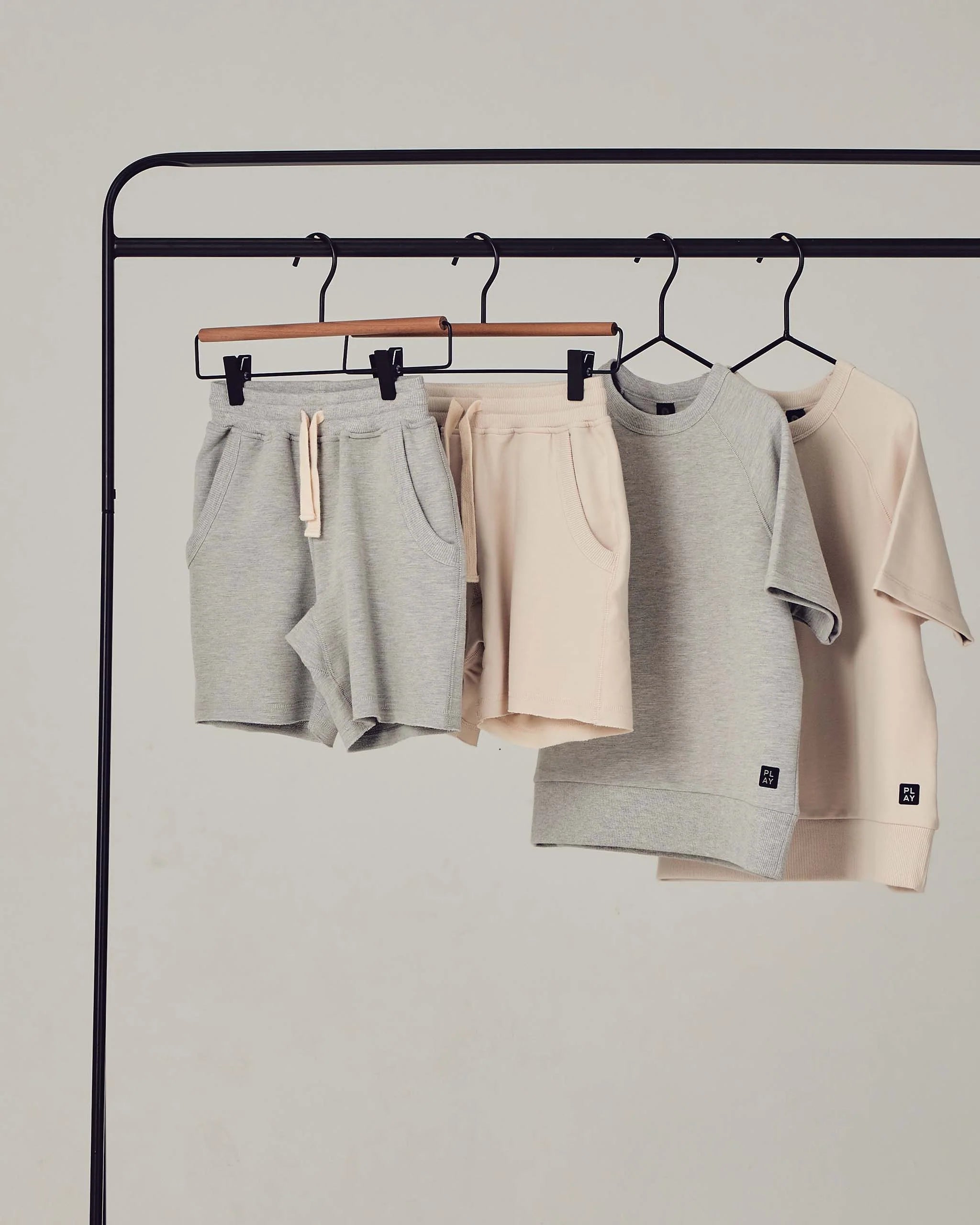 Play x Play Short Sleeve Sweatshirt - Heathered Ash