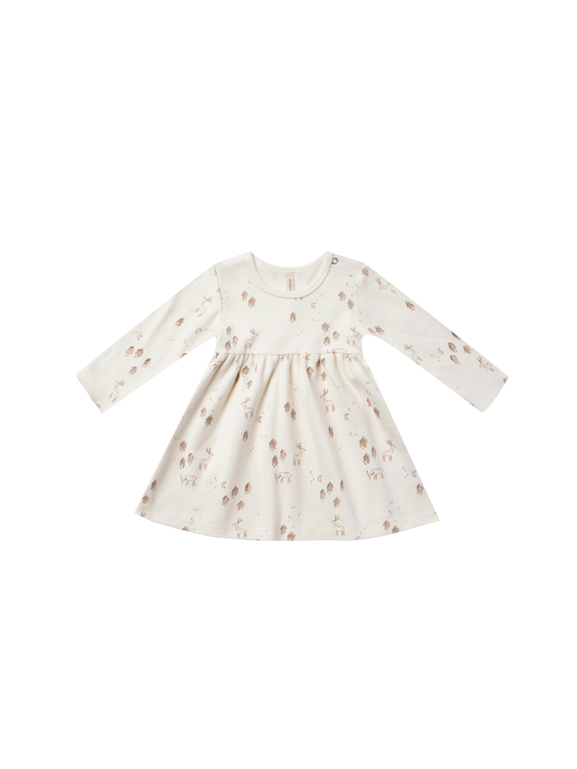 Quincy Mae Long Sleeve Jersey Dress - Woodland