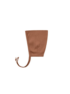 Quincy Mae Ribbed Pixie Bonnet - Clay