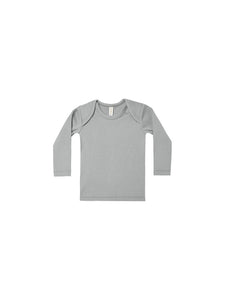 Quincy Mae Ribbed Lap Tee - Dusty Blue