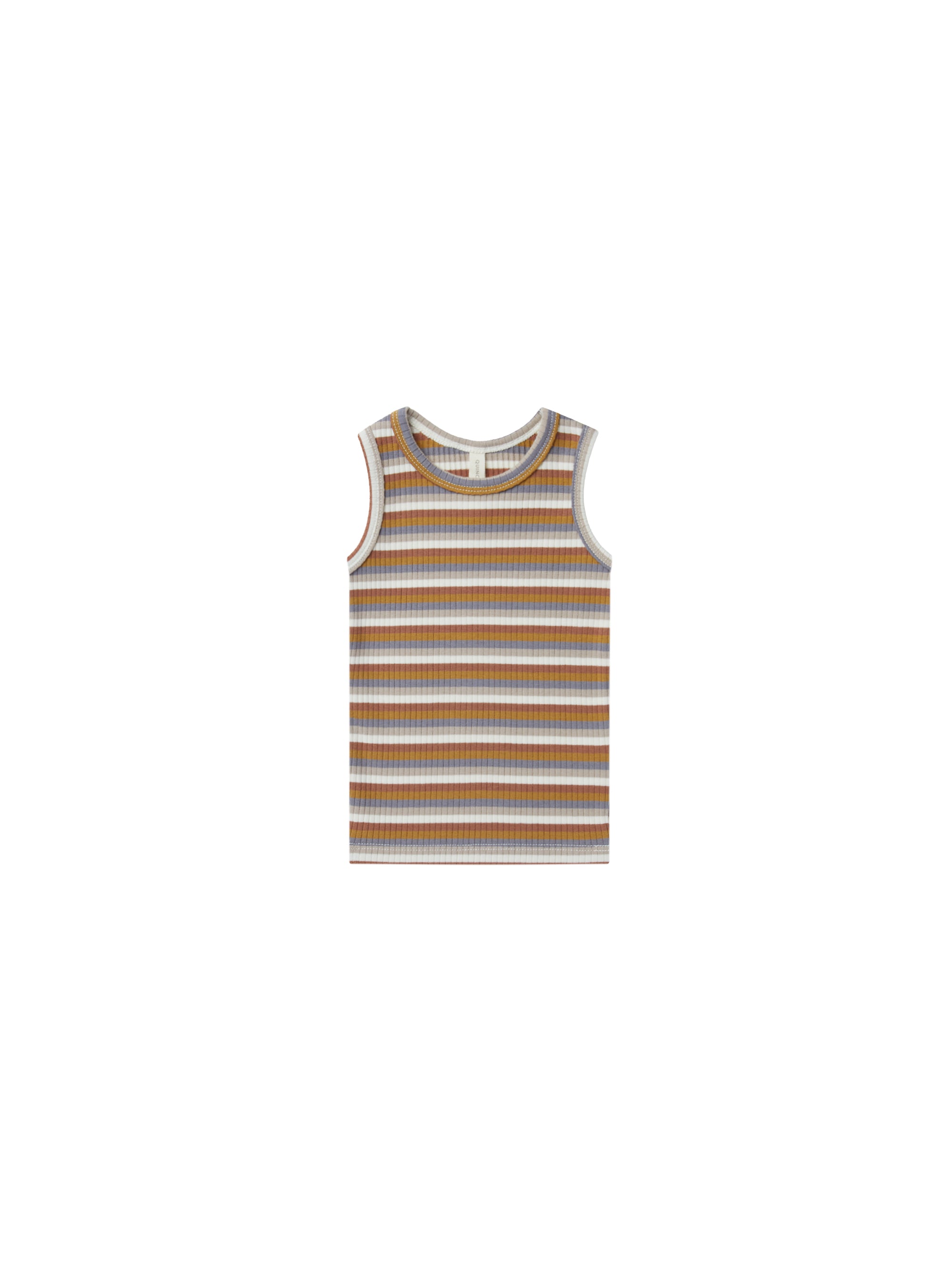 Quincy Mae Ribbed Tank Top - Multi Stripe