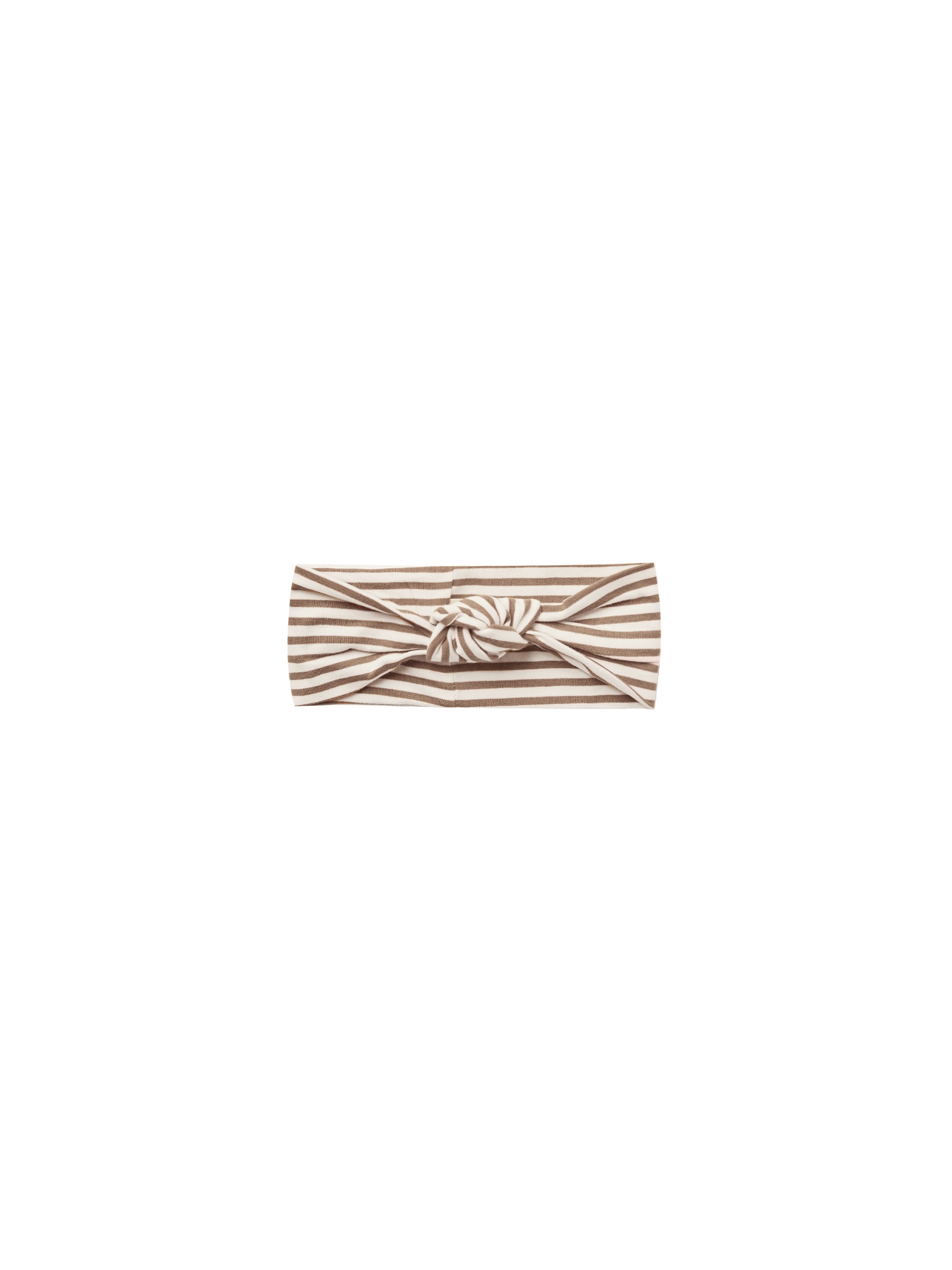 Quincy Mae Knotted Headband - Cocoa Stripe