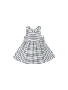Quincy Mae Ribbed Tank Dress - Indigo Stripe