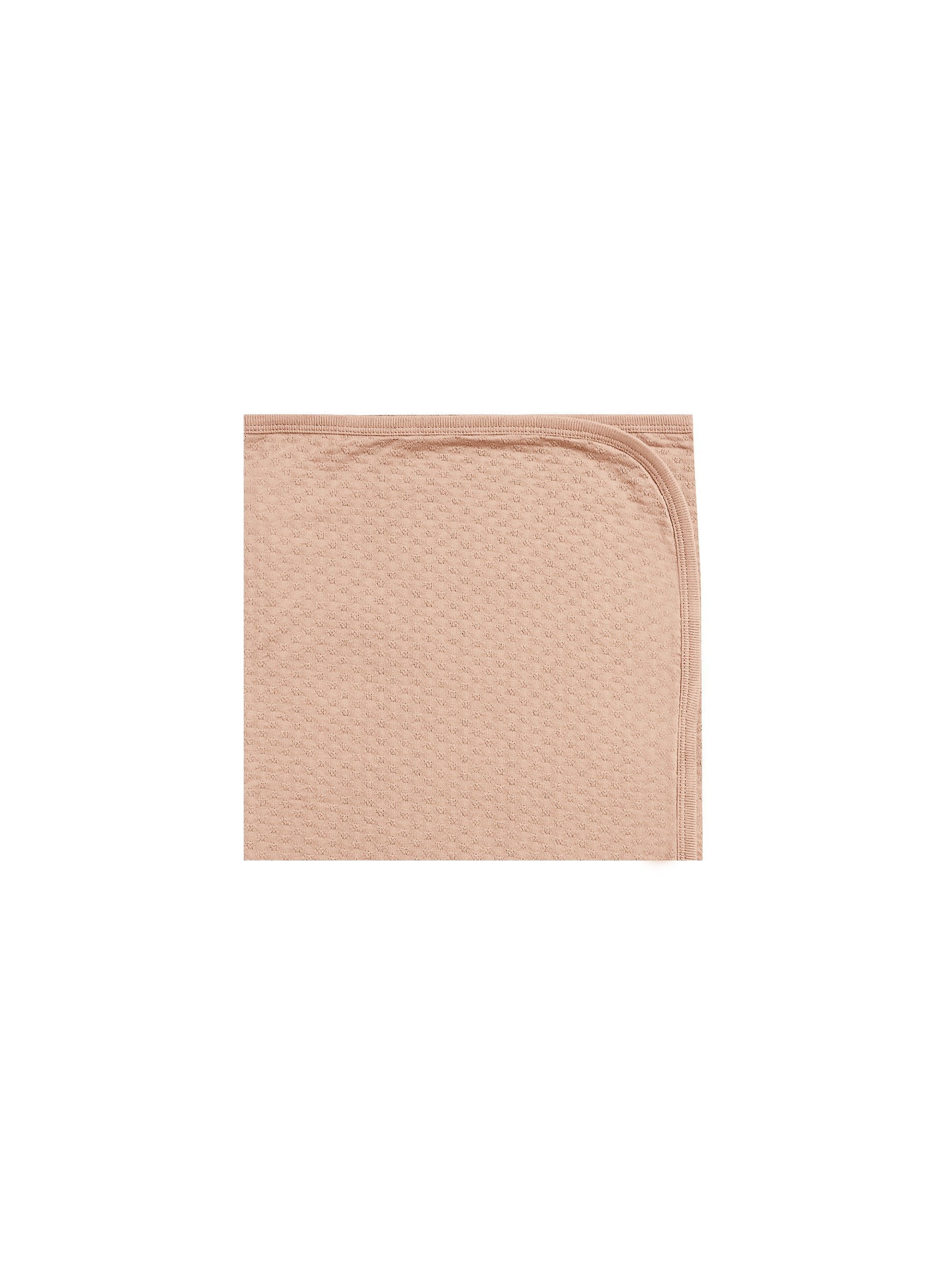 Quincy Mae Pointelle Baby Blanket - Petal