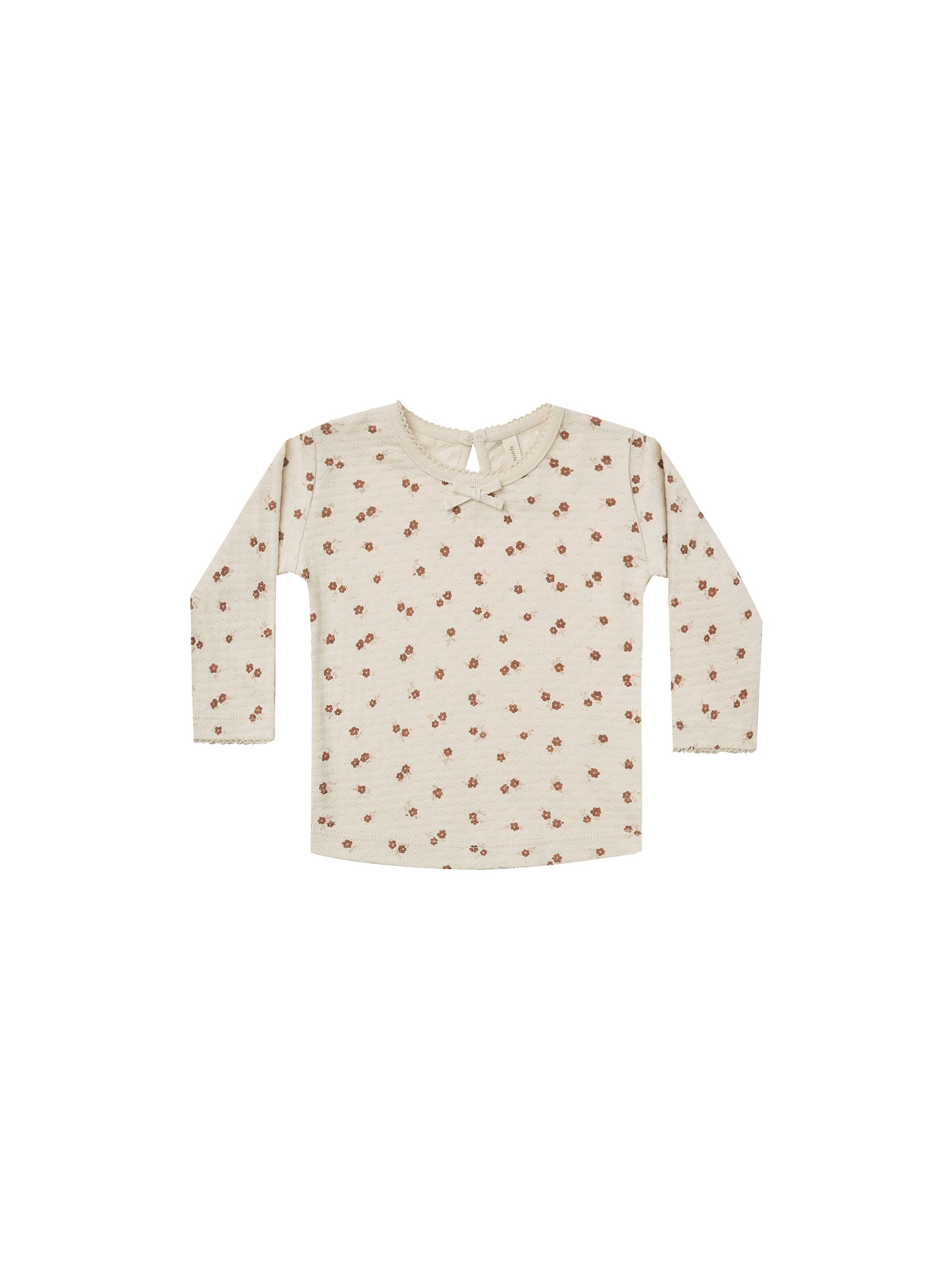 Quincy Mae Pointelle Longsleeve Tee - Petite Floral