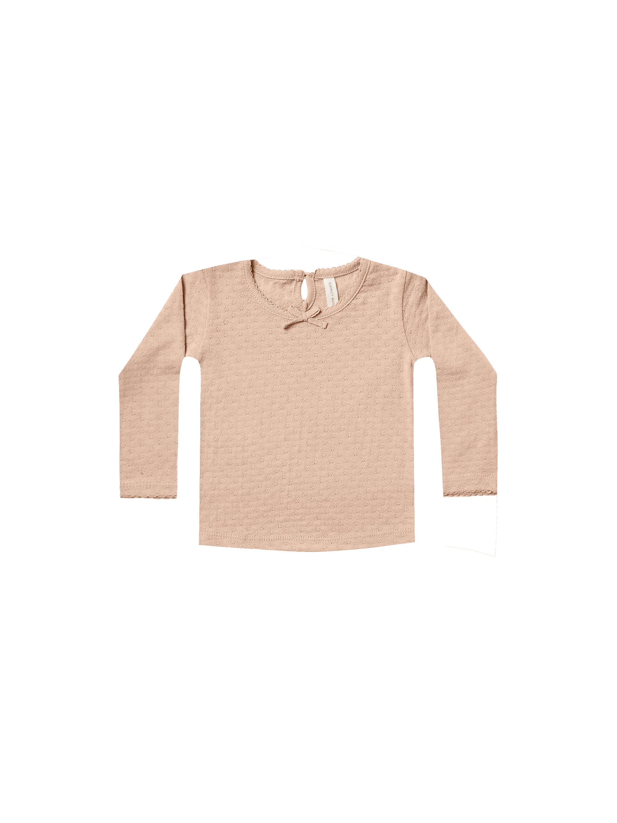 Quincy Mae Pointelle Longsleeve Tee - Petal