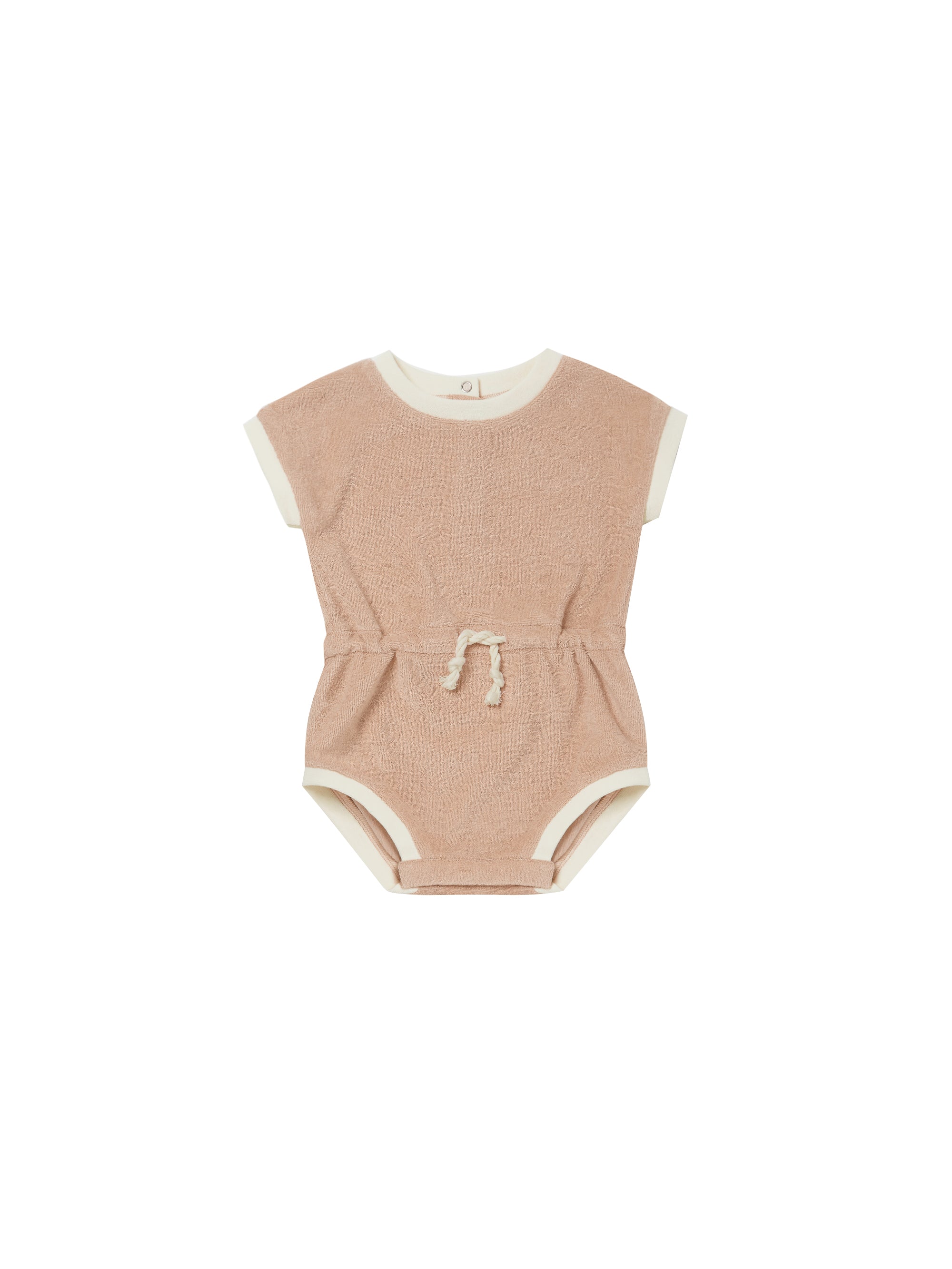 Quincy Mae Terry Retro Romper - Blush