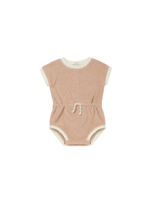 Quincy Mae Terry Retro Romper - Blush