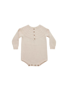 Quincy Mae Knit Dalia Romper - Natural