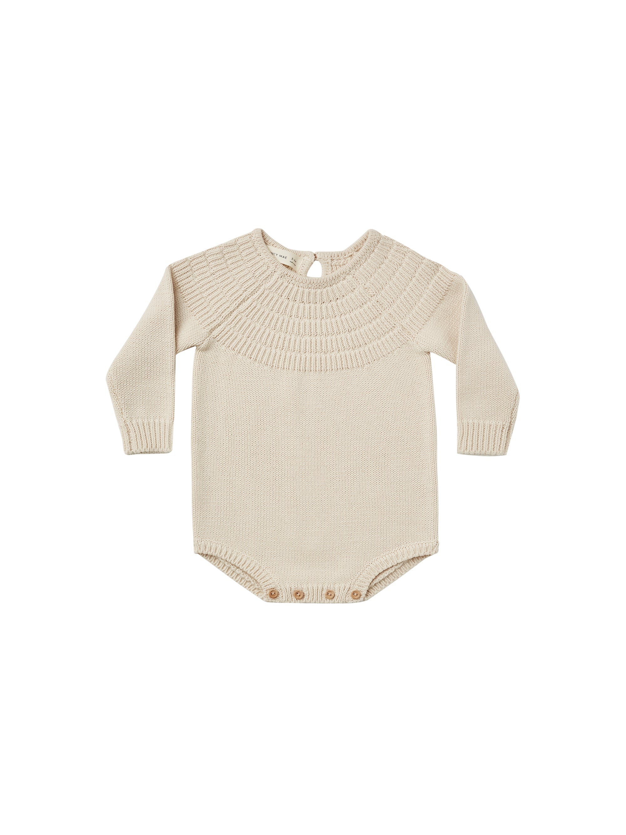Quincy Mae Knit Dalia Romper - Natural