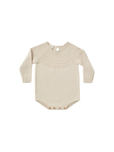 Quincy Mae Knit Dalia Romper - Natural