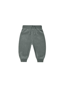 Quincy Mae Velour Relaxed Sweatpant - Dusk