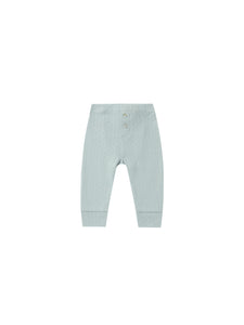 Quincy Mae Pointelle Leggings - Sky