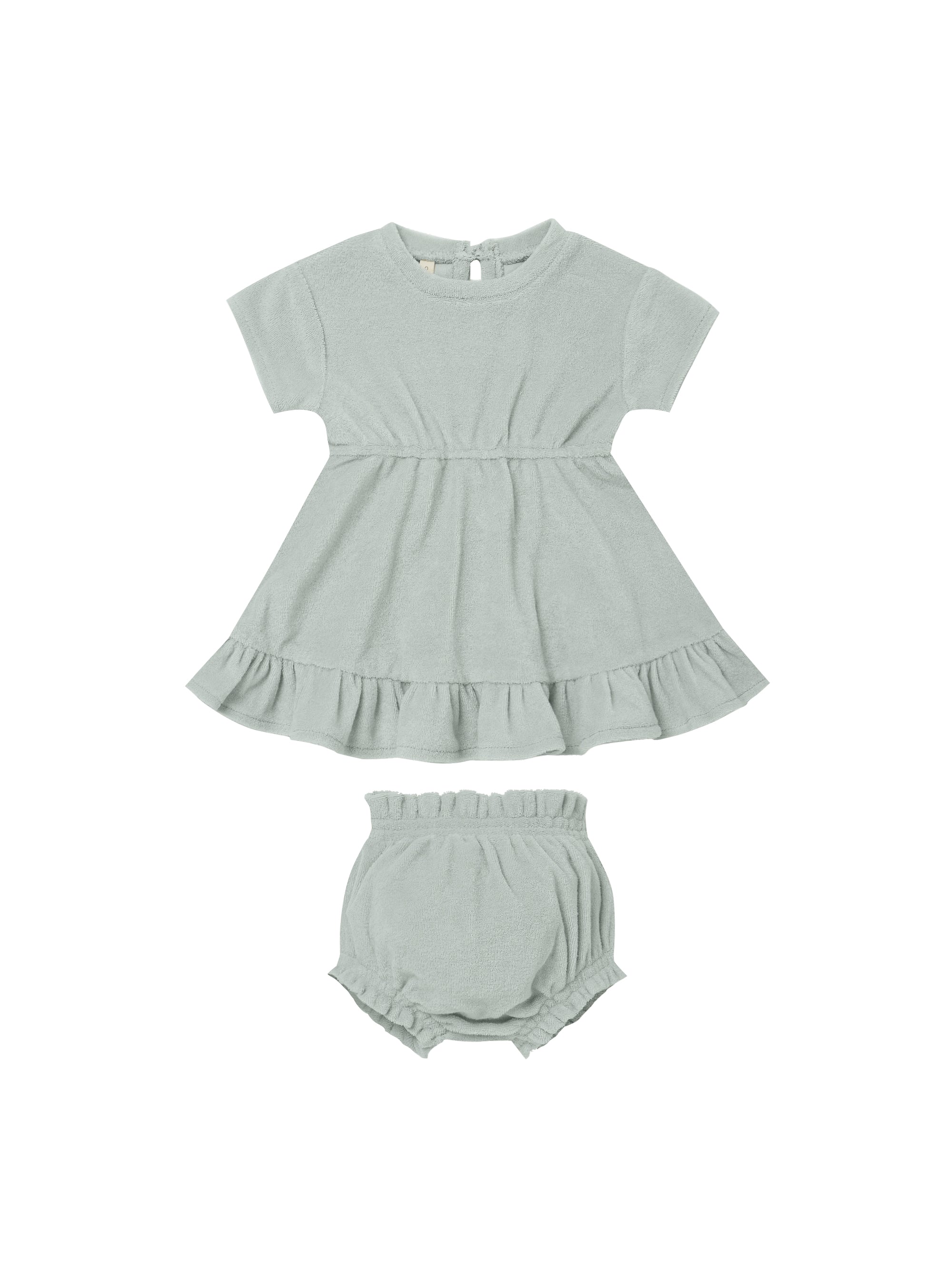 Quincy Mae Terry Dress Set - Sky