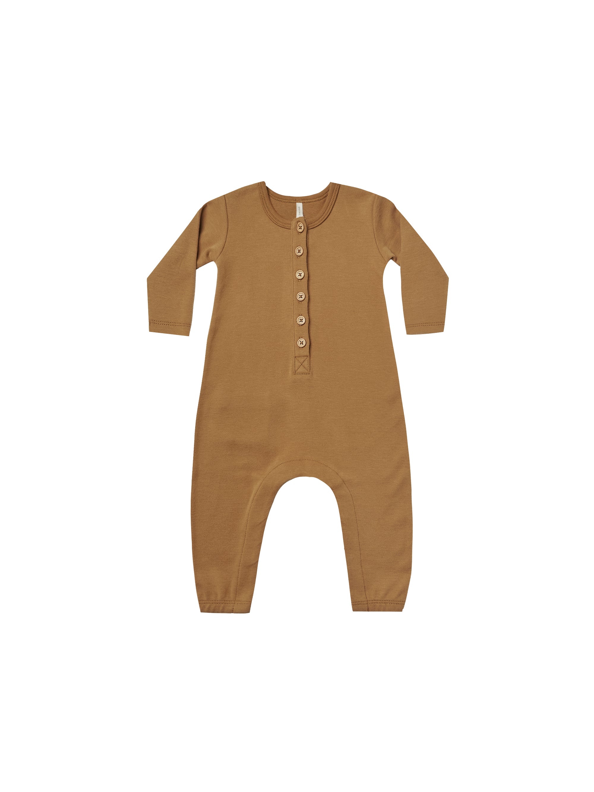 Quincy Mae Longsleeve Jumpsuit - Walnut