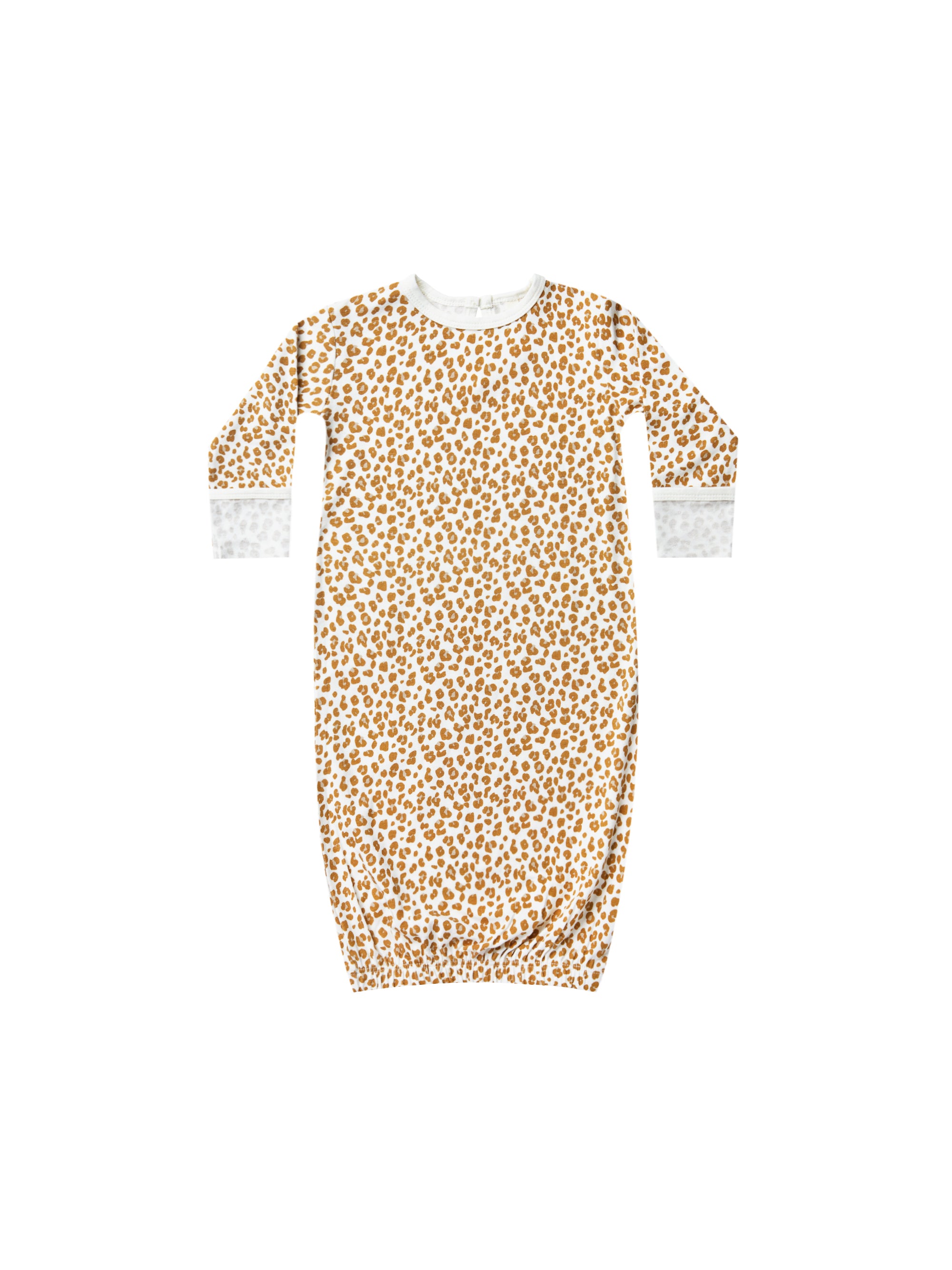 Quincy Mae Bamboo Baby Gown - Cheetah