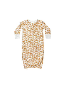 Quincy Mae Bamboo Baby Gown - Cheetah