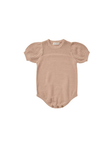 Quincy Mae Pointelle Knit Romper - Blush