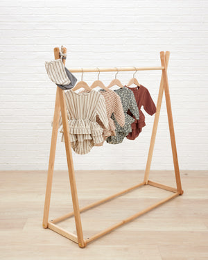Quincy Mae Rosie Romper - Cocoa Gingham