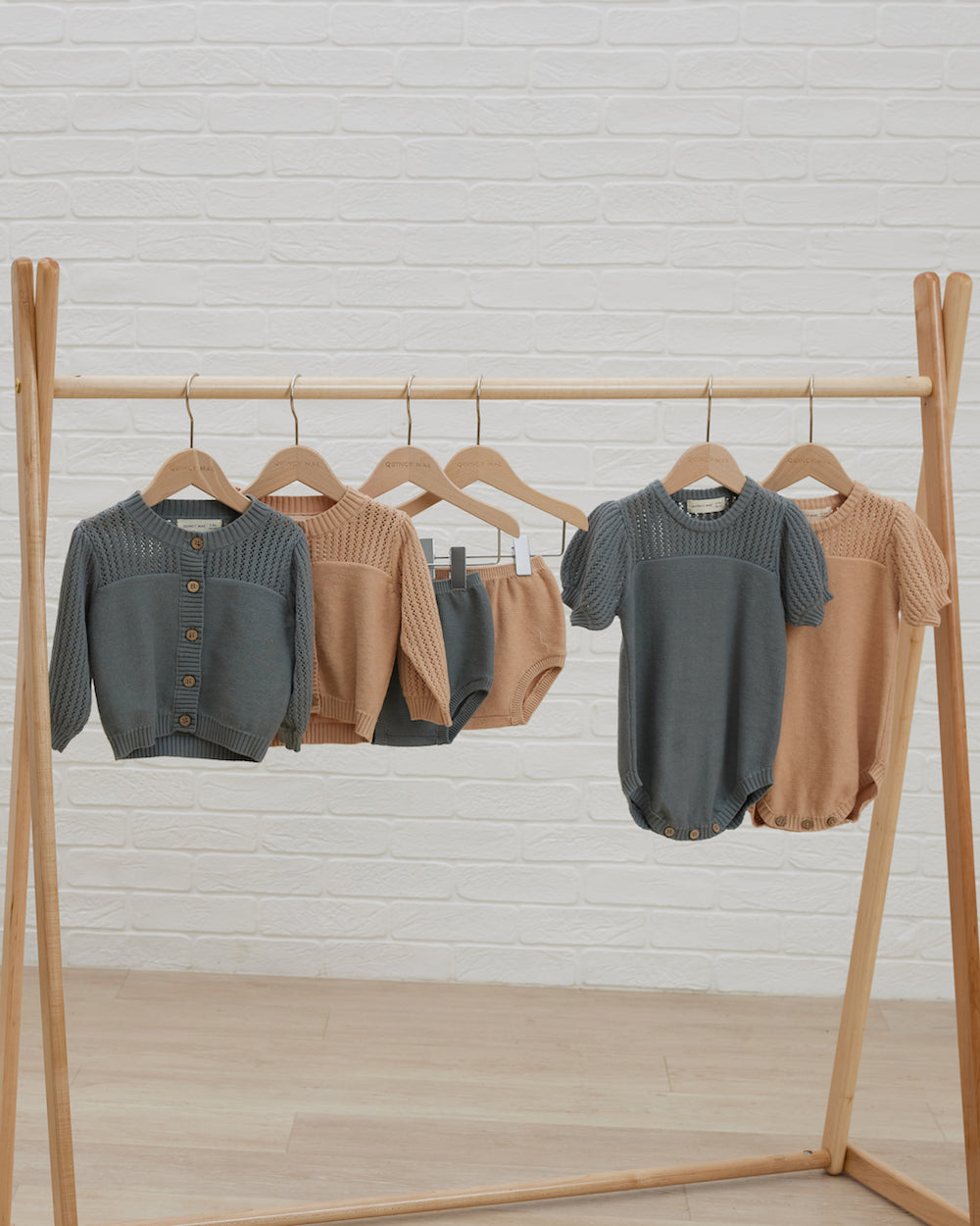 Quincy Mae Pointelle Knit Romper - Dusk