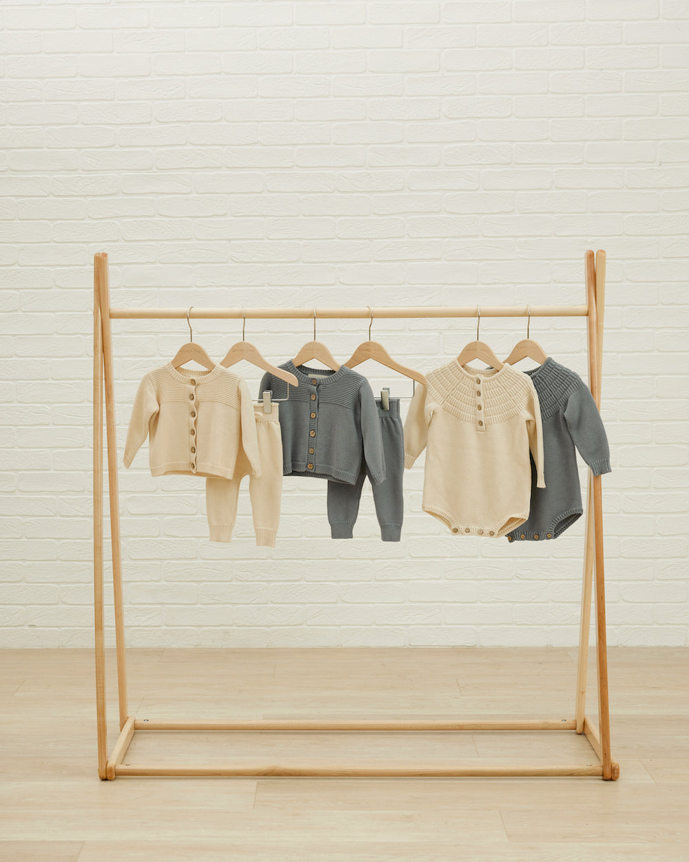Quincy Mae Knit Dalia Romper - Natural