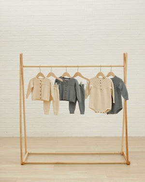 Quincy Mae Knit Dalia Romper - Natural