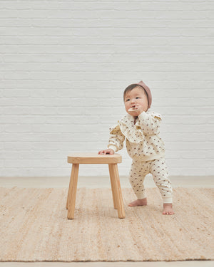 Quincy Mae Ruffle Fleece Sweatshirt - Hearts