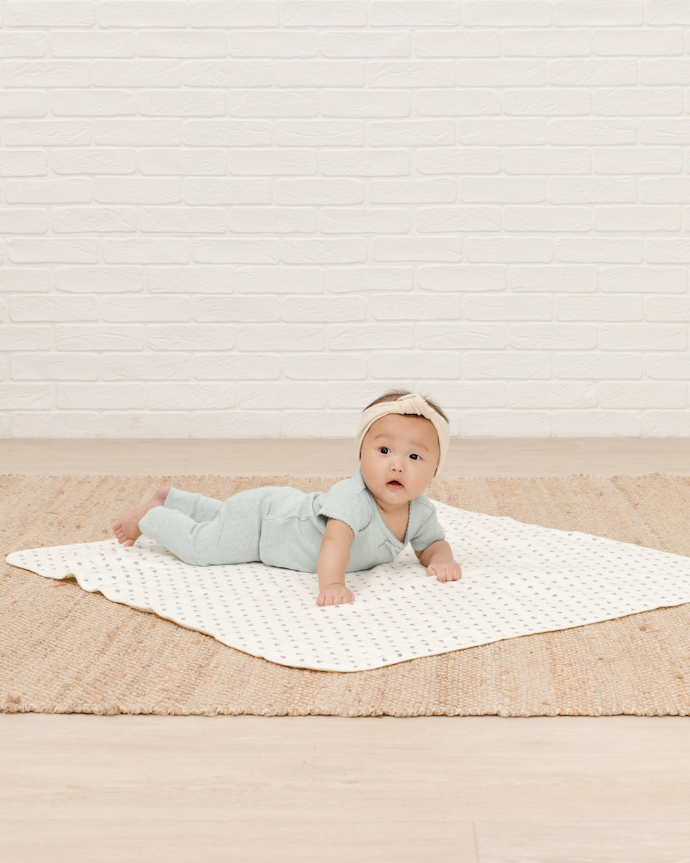 Quincy Mae Pointelle Leggings - Sky