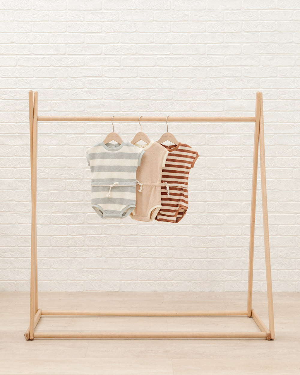 Quincy Mae Terry Retro Romper - Sky Stripe