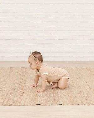 Quincy Mae Terry Retro Romper - Blush