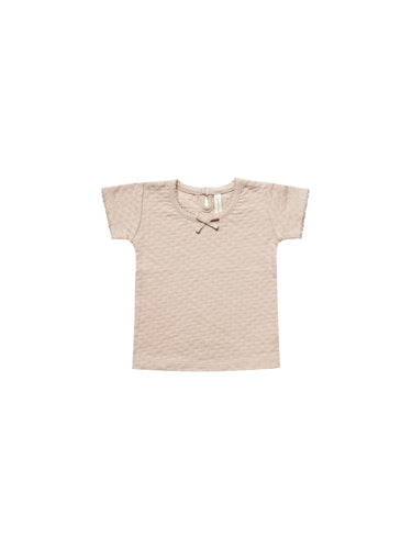 Quincy Mae Pointelle Tee - Rose