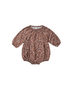 Rylee + Cru Long Sleeve Bubble Romper - Winter Garden