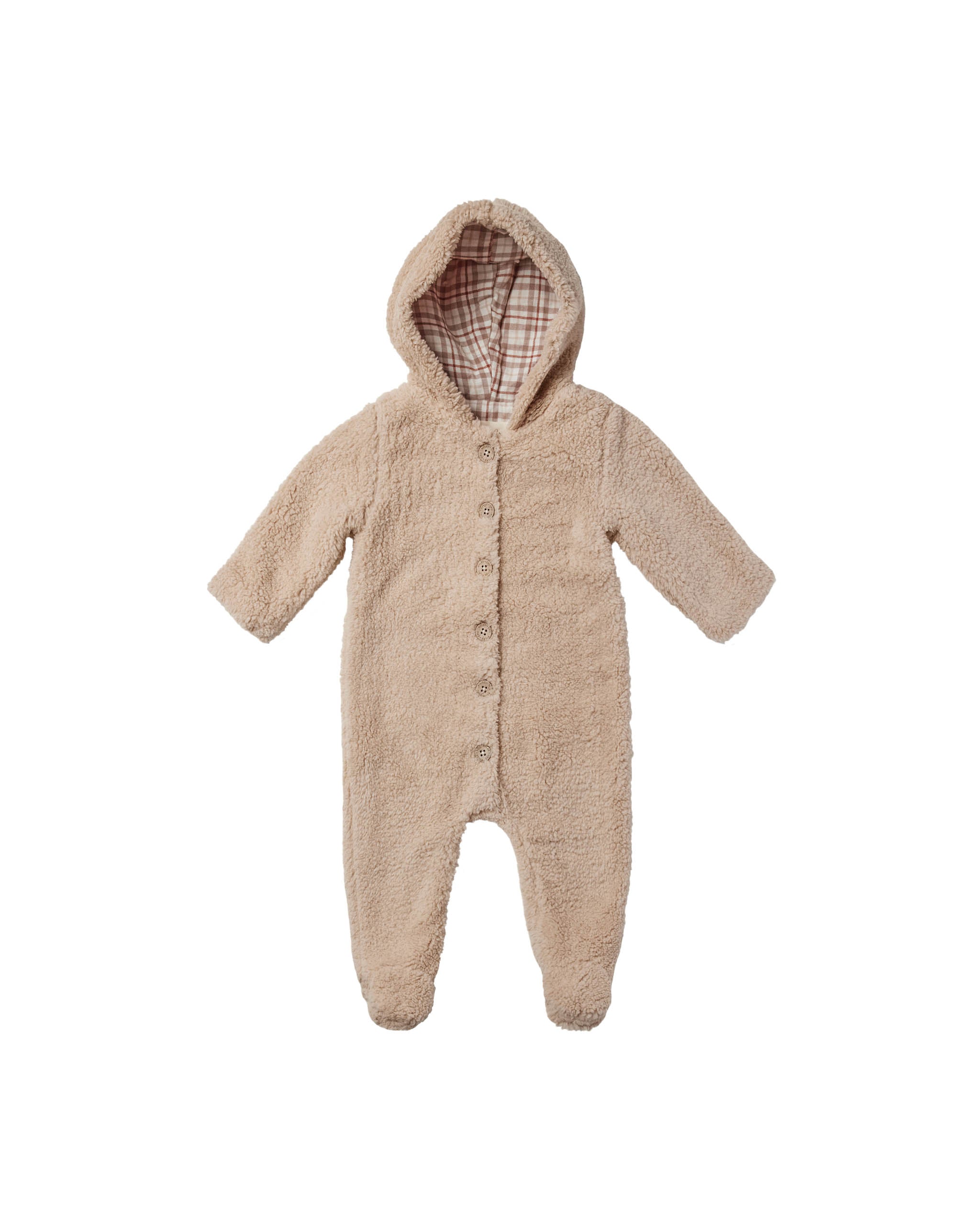 Rylee + Cru Shearling Bear Suit - Putty
