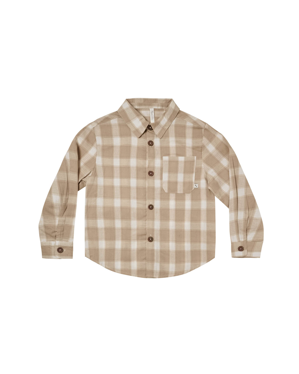 Rylee + Cru Collared Long Sleeve Shirt - Putty Plaid