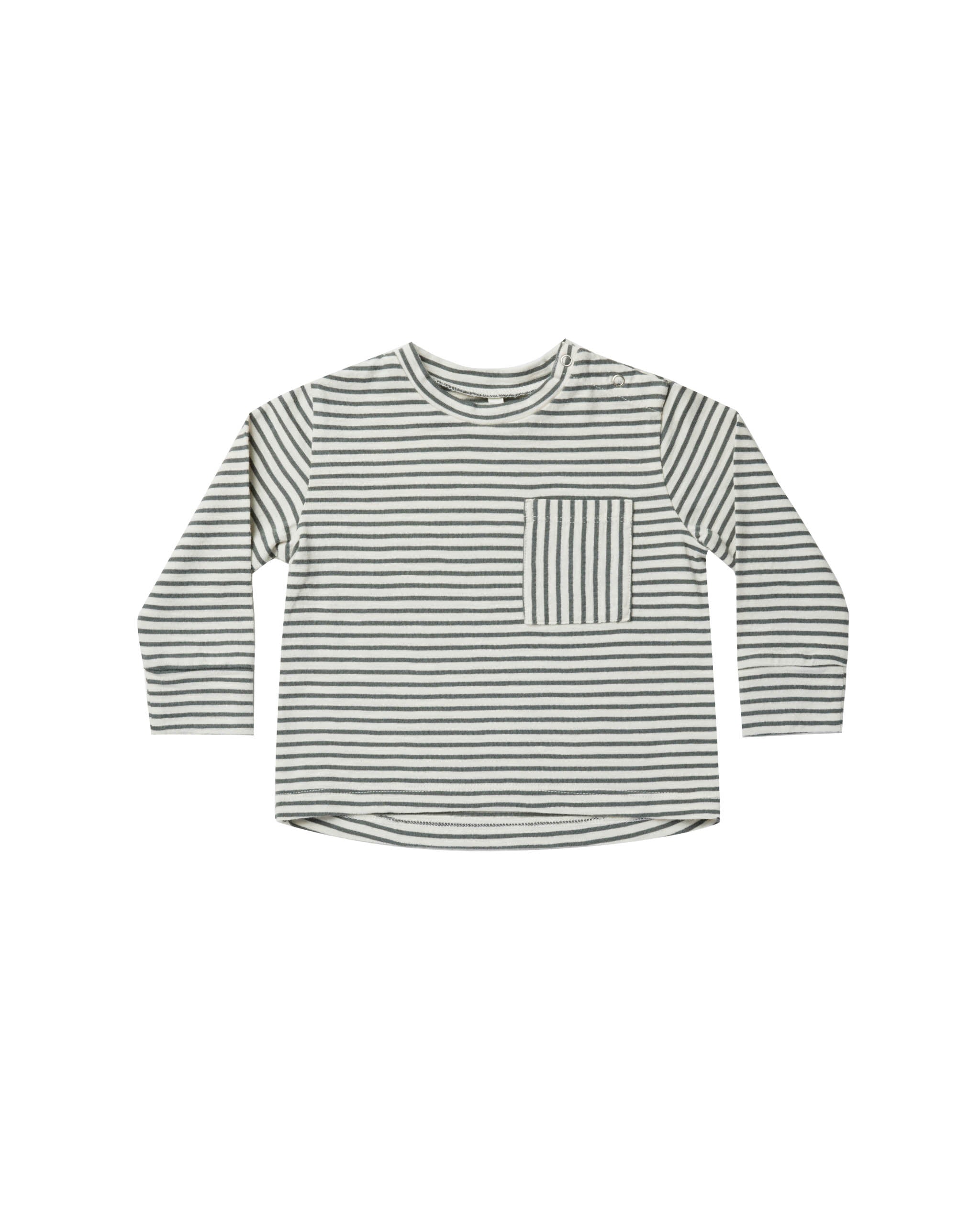 Rylee + Cru Long Sleeve Skater Tee - Marine Stripe