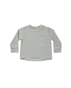 Rylee + Cru Long Sleeve Skater Tee - Marine Stripe
