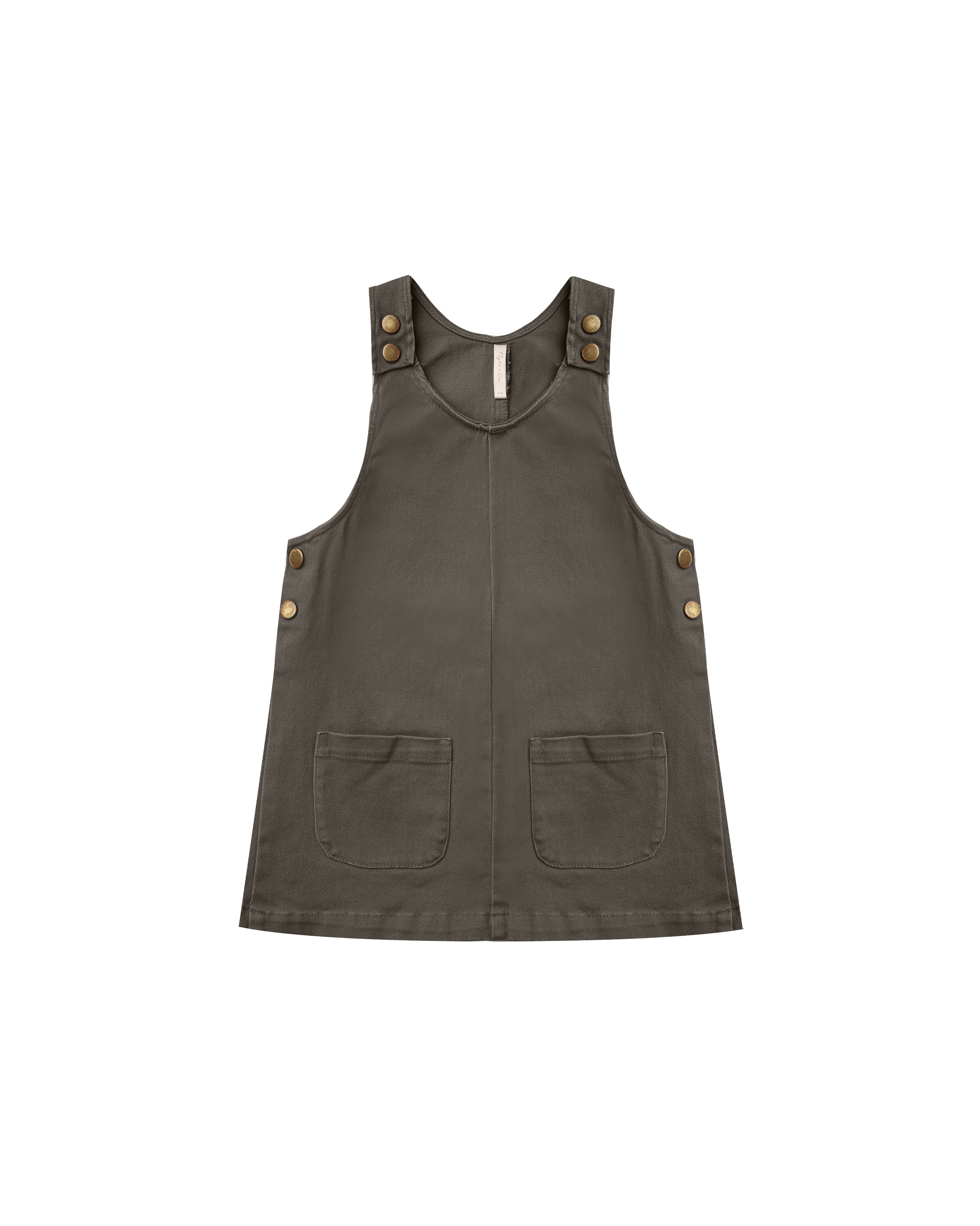 Rylee + Cru Odette Overall Dress - Charcoal