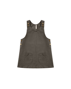 Rylee + Cru Odette Overall Dress - Charcoal