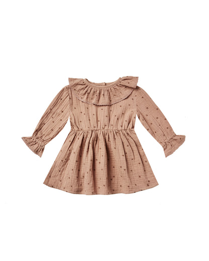 Rylee + Cru Ruffle Collar Baby Dress - North Star