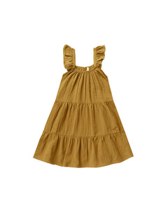 Rylee + Cru Abbie Tiered Maxi Dress - Gold