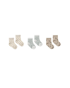 Rylee + Cru Printed Socks - Stripe, Boat, Suns