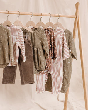 Rylee + Cru Long Sleeve Bubble Romper - Winter Garden
