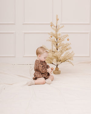 Rylee + Cru Long Sleeve Bubble Romper - Winter Garden