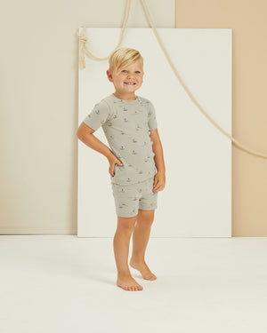 Rylee + Cru Summer PJ Set - Sailboats